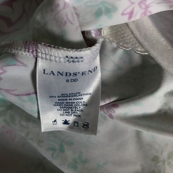 Lands End SZ 6 bottom 8 DD top Tankini Swimsuit 2pc underwire green - Picture 5 of 9